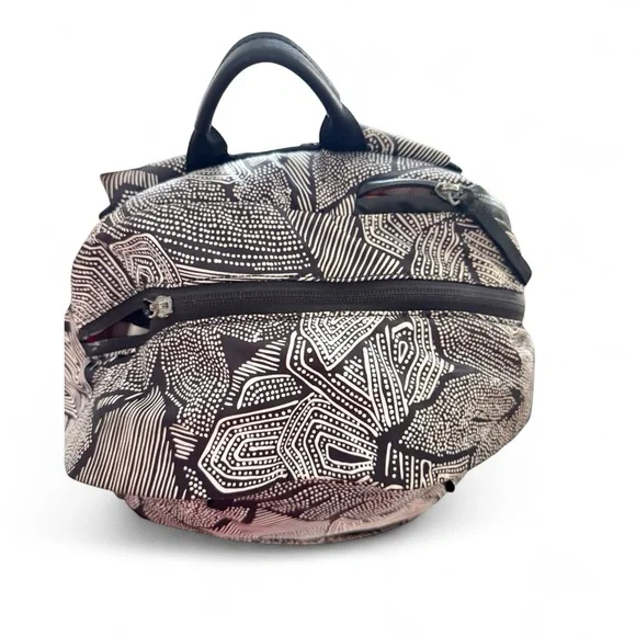 Lululemon All Day Backpack Crossover Purse Bag Dottie Tribe White Black - Picture 11 of 12